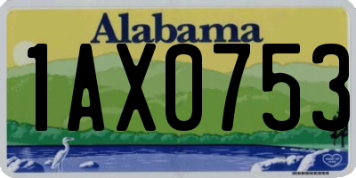 AL license plate 1AX0753