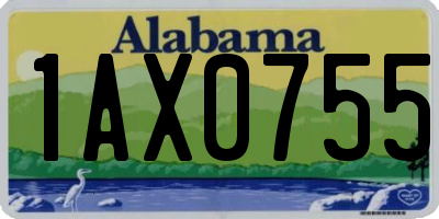 AL license plate 1AX0755