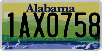 AL license plate 1AX0758