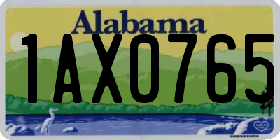 AL license plate 1AX0765