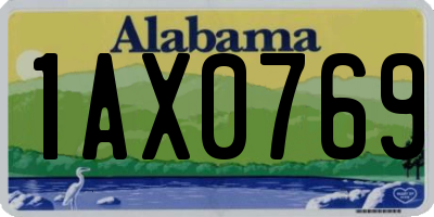 AL license plate 1AX0769