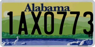 AL license plate 1AX0773