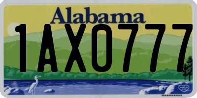 AL license plate 1AX0777
