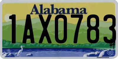 AL license plate 1AX0783