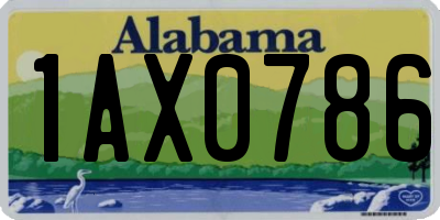 AL license plate 1AX0786