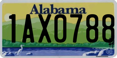 AL license plate 1AX0788