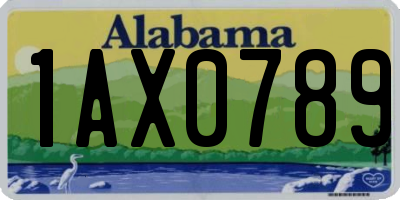 AL license plate 1AX0789