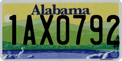 AL license plate 1AX0792