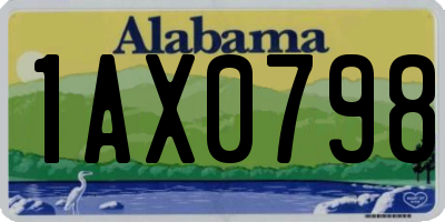 AL license plate 1AX0798