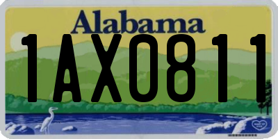 AL license plate 1AX0811