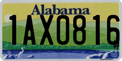AL license plate 1AX0816