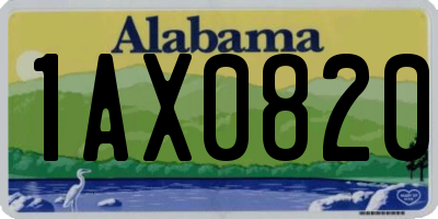 AL license plate 1AX0820