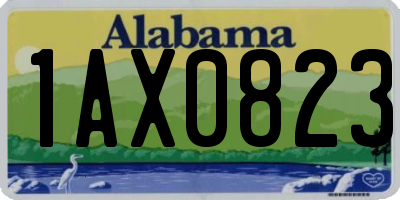 AL license plate 1AX0823