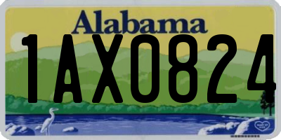 AL license plate 1AX0824