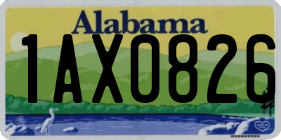 AL license plate 1AX0826