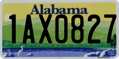 AL license plate 1AX0827