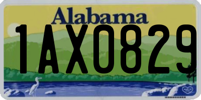 AL license plate 1AX0829