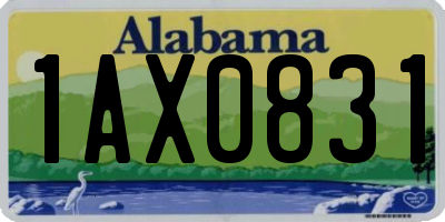AL license plate 1AX0831