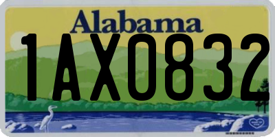 AL license plate 1AX0832