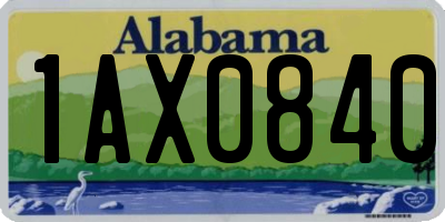 AL license plate 1AX0840