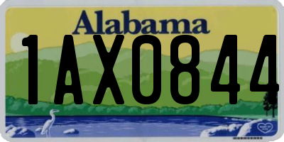 AL license plate 1AX0844