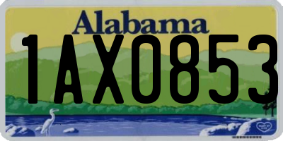 AL license plate 1AX0853