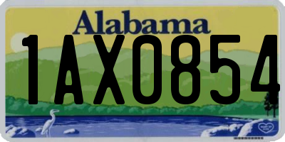 AL license plate 1AX0854