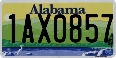 AL license plate 1AX0857