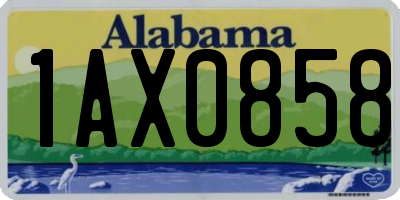 AL license plate 1AX0858