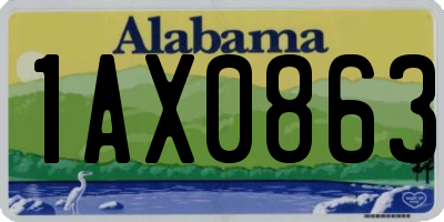 AL license plate 1AX0863