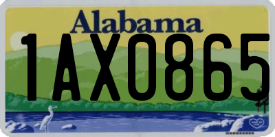 AL license plate 1AX0865