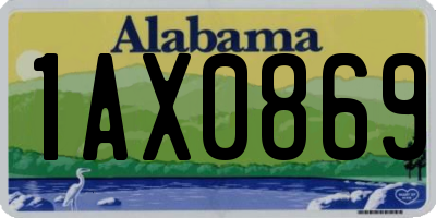 AL license plate 1AX0869