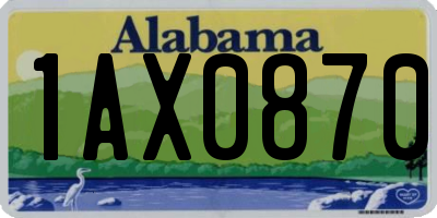 AL license plate 1AX0870