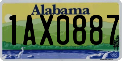 AL license plate 1AX0887