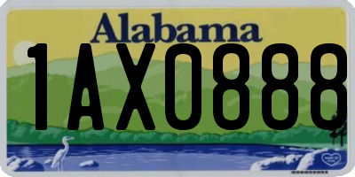 AL license plate 1AX0888
