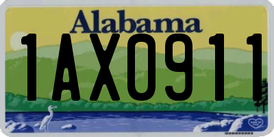 AL license plate 1AX0911