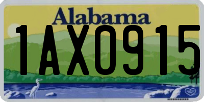 AL license plate 1AX0915
