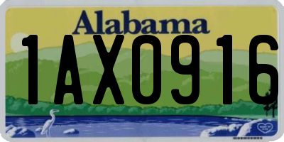 AL license plate 1AX0916