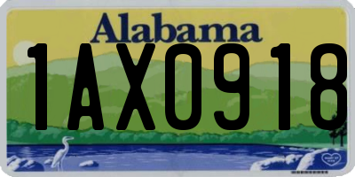 AL license plate 1AX0918