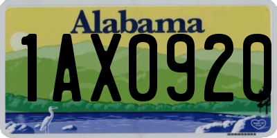 AL license plate 1AX0920