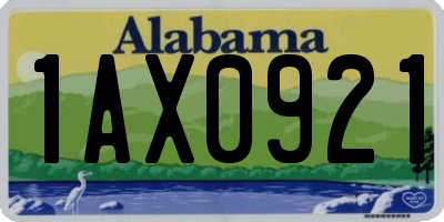 AL license plate 1AX0921