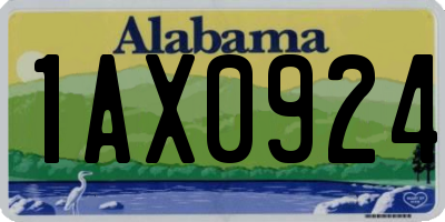 AL license plate 1AX0924