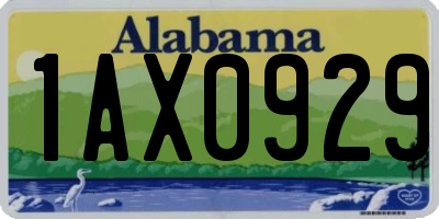 AL license plate 1AX0929