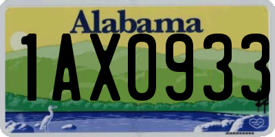 AL license plate 1AX0933