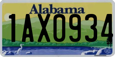 AL license plate 1AX0934