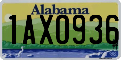 AL license plate 1AX0936
