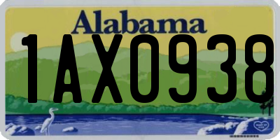 AL license plate 1AX0938
