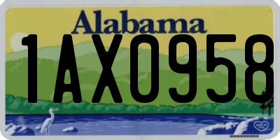 AL license plate 1AX0958