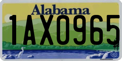 AL license plate 1AX0965