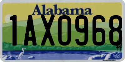 AL license plate 1AX0968